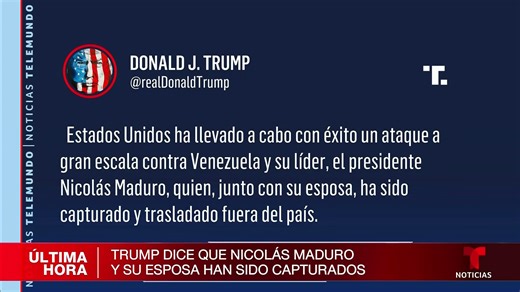 Trump da más detalles del ataque a Venezuela y la “captura y saca del país a Maduro y su esposa”. Cobertura minuto a minuto 👉🏼 https://tlmdo.co/3Nrc3aR | Noticias Telemundo