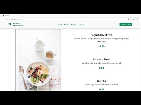 ReactJS Restaurant Management