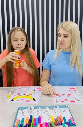 3 Marker Challenge 🥤🥴😮 #3markerchallenge #shorts #drawing #threewikifamily