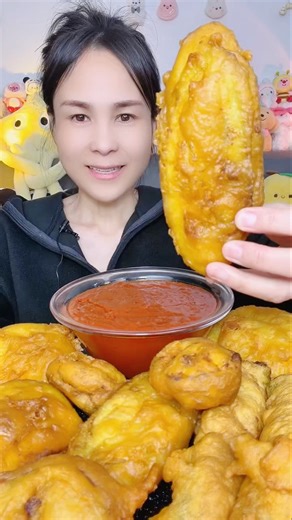 Crispy Spicy Fried Eggplant Mukbang #mukbang #asmr