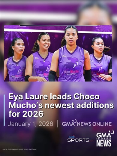 Choco Mucho ushers in the new year with fresh faces, welcoming four new players to its roster. The Flying Titans announced on Thursday, New Year’s Day, the signings of Eya Laure, Alina Bicar, Caitlin Viray, and Jai Atienza, all set to suit up for the team in the 2026 PVL All-Filipino Conference. Follow #GMASports for more #PVL updates. #SportsOnTikTok