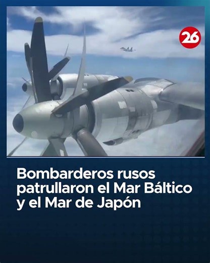 ✈️ Rusia desplegó bombarderos estratégicos en el Mar Báltico y el Mar de Japón