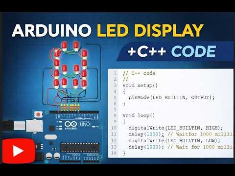 Arduino led display tutorial | Arduino led tail lights | tinkercad arduino 7 segment display 😊