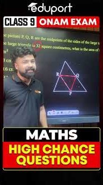 Onam Exam| Maths High Chance Questions🔥