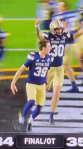 TACO DOWLER TOUCHDOWN: MONTANA STATE BOBCATS NCAA FCS CHAMPIONS: ILLINOIS STATE VS MONTANA ESPN NCAA