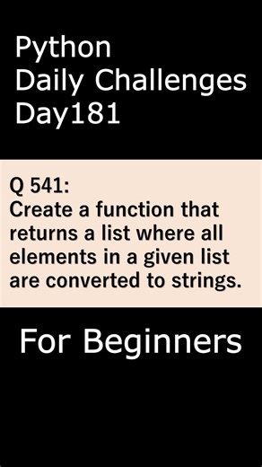 Python Daily Challenges Day181 For Beginners #programming #python #beginnersstitch