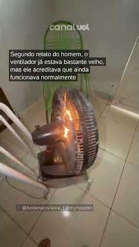 Ventilador antigo pega fogo dentro de casa e assusta moradores