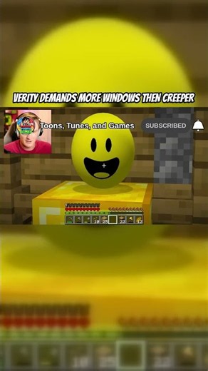 Verity demands more windows then creeper | Minecraft Verity #shorts #verity