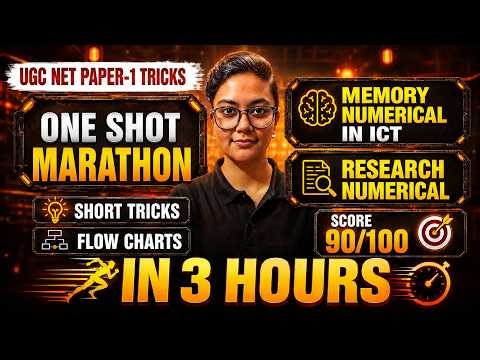UGC NET PAPER 1 ONE SHOT MARATHON | Memory Numerical In ICT | Zero to JRF by Aditi Mam