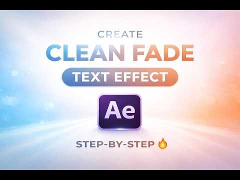 Smooth Fade Text Animation in After Effects ✨ (Easy Tutorial)