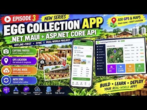 🚀 How to Build Real-World .NET MAUI App | Egg Collection System + API + SQLite || Real Farm App -EP3