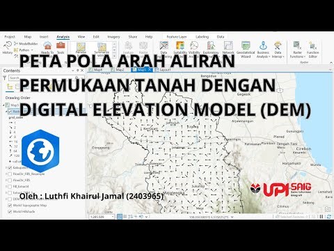Pola Arah Aliran Permukaan Denngan Digital Elevation Model