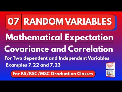 Covariance and Correlation Coefficient to two dependent and independent random variables