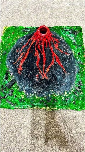 My Son’s Amazing Volcano Model 🌋 | School project