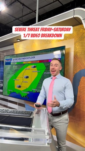 Heads up! The Storm Prediction Center has expanded the Slight Risk(Level 2 out of 5) for severe thunderstorms a bit further south into parts of the Northshore/Baton Rouge Metro Friday-early Saturday. | Meteorologist Scot Pilie'