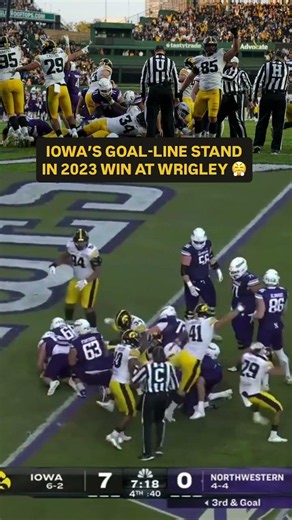 Hawkeyes Make a Goal-Line Stand at Wrigley Field vs. Northwestern | Iowa Football