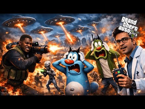 Franklin Saved LoSantos From an Alien Attack in GTA 5! (GTA 5 mods)