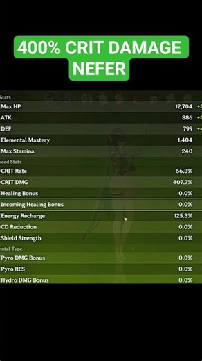 400% CRIT DAMAGE Nefer