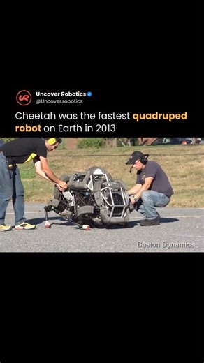 AI & Robotics on Instagram: "Before humanoids and warehouse robots, Boston Dynamics was already pushing the limits of legged speed. WildCat was developed under DARPA’s M3 program to test whether robots could run fast outdoors, untethered, and over uneven terrain. It built on the earlier Cheetah robot, which set a legged-robot speed record of over 29 mph on a treadmill. 📡 Follow @uncover.robotics for more behind-the-scenes technology from the real robot revolution. Source: Boston Dynamics"