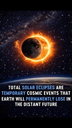 👉Total solar eclipses might seem timeless, but they’re actually just a short phase in Earth’s long story. Today, we’re lucky: the Moon looks almost the exact right size in our sky to completely cover the Sun. When that happens, day briefly turns to twilight, and the Sun’s faint, glowing corona becomes visible around the darkened Moon. But this perfect alignment isn’t permanent. The Moon is slowly drifting away from Earth — about 3.8 centimeters every year — because of the gravitational pull bet