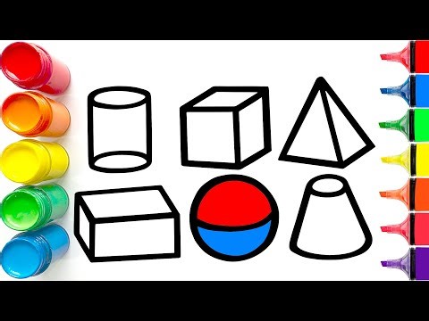 How to Draw Colorful 3D Shapes | Easy Step by Step Tutorial