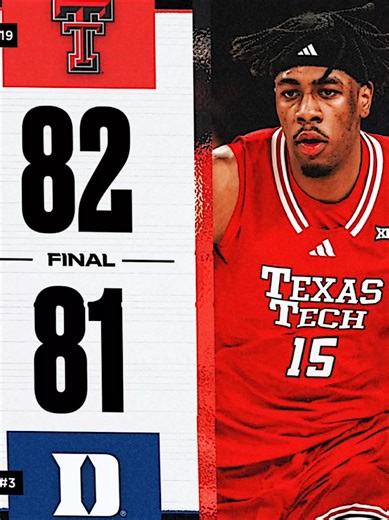Texas Tech Hands Duke Their First Loss
