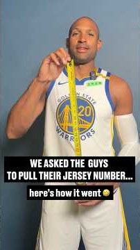 Warriors Pull Their Jersey Numbers on a Tape Measure 😂 || #shorts