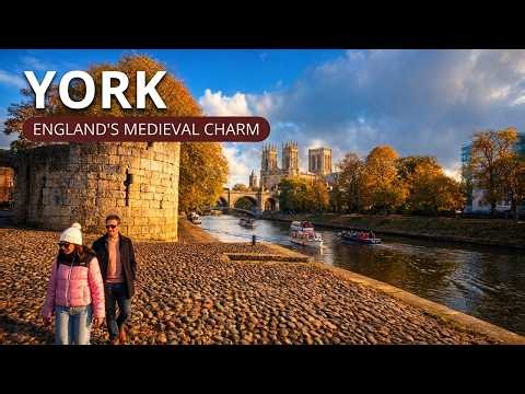 YORK, England Echoes of Medieval Charm | Behind The Walls & Autumn Sun | 4K Walking Tour