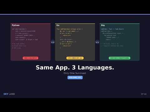 My AI-Built Language vs Python vs Go — Building a Real App