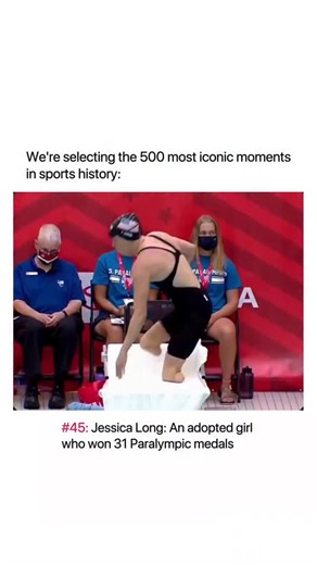 athlcore on Instagram: "Adopted from a Siberian orphanage, Jessica Long found her place in the water. At just 12 years old, she announced herself to the world by winning three Paralympic gold medals at the Athens 2004 Games. She never slowed down after that, going on to build one of the greatest careers in Paralympic history with 29 medals across multiple Games. More than the numbers, her journey stands as proof that limits are often self-imposed. Jessica Long didn’t just succeed in swimming — s