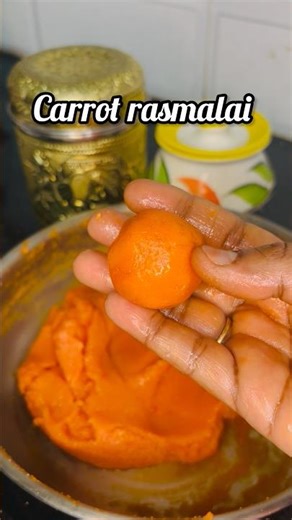 Carrot 🥕 రసమలై | Fusion that melts in milk - halwa balls turned into Rasmalai #rasmalai