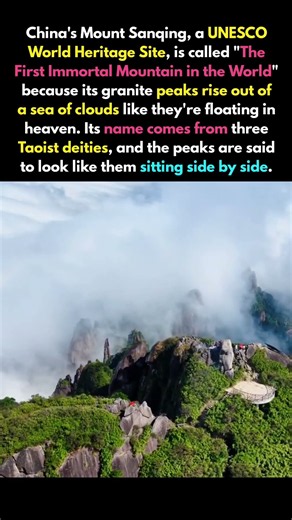 China’s “First Immortal Mountain” Looks Like Heaven! 🇨🇳☁️ #shorts