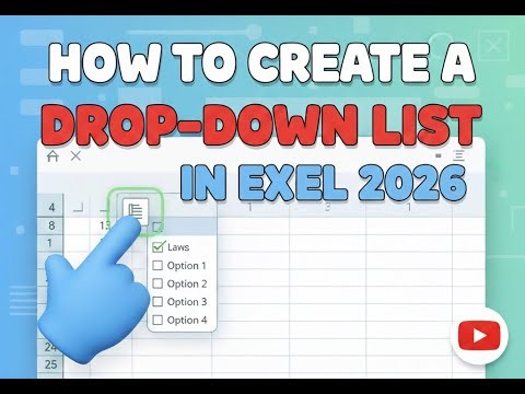 How to Create a Drop Down List in Excel 2026