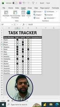 Top 1 Way to Track Tasks in Excel with Checkboxes + Completion % #excel