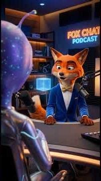 The Fox vs. The Alien: Who Runs the Cosmos? 🦊👽#3DAnimation #PodcastBattle #FoxVsAlien #UnrealEngine5
