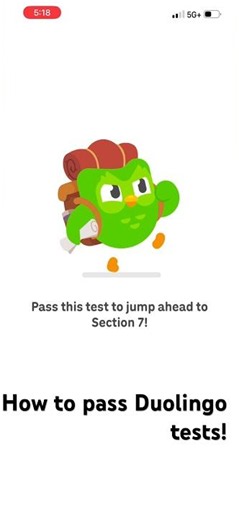 How to pass Duolingo tests!￼