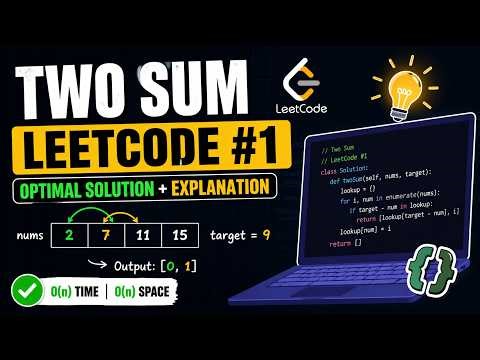 Two Sum Problem (LeetCode #1) | Optimal Solution + Explanation #leetcode #coding