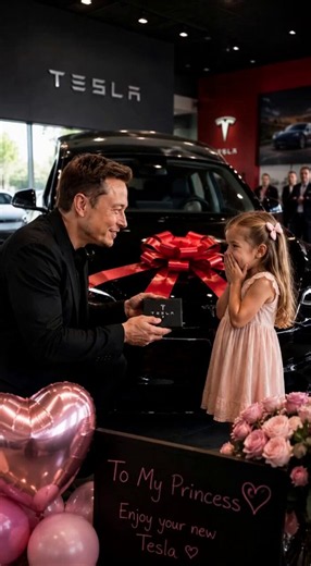 Elon Musk gifts his daughter a Tesla on her birthday.