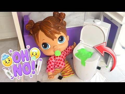 Baby alive crib life doll get well routine 🤢