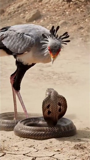 Who Won? Secretary Bird vs Cobra — The Snake Killer! 🦅🐍