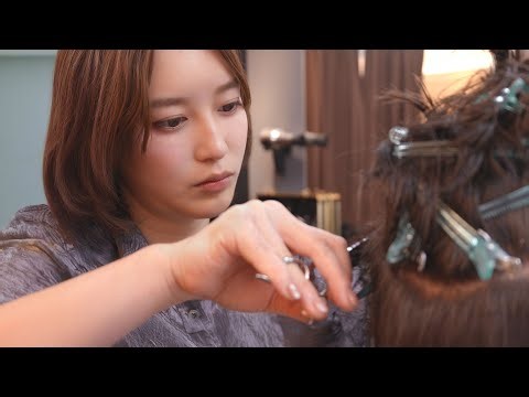 ASMR💈岡田みずきのヘアカット・マッサージを受けるためにスペインから来日