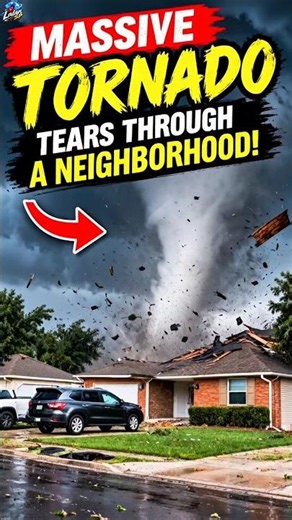 Massive Tornado Tears Through a Neighborhood! 🌪️ #TornadoWarning #ExtremeWeather #Viral #Shorts