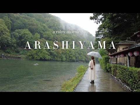 A Rainy Morning in Arashiyama, Kyoto 🌧️ Misty River & Moss Garden | Japan 4K Walk