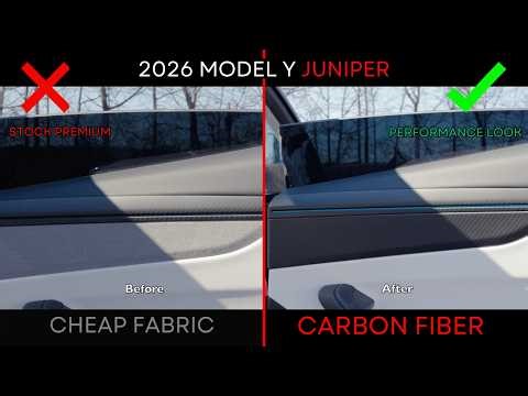 Tesla Used THIS Ugly Gray Fabric Instead of Carbon Fiber… So I Changed It - 2026 Model Y Juniper
