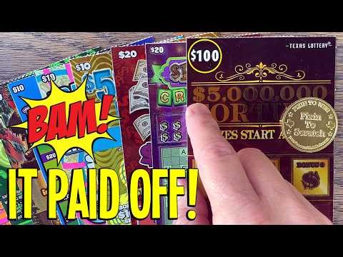 Playing Risky PAID OFF!! $100 $5,000,000 Fortune Lottery Ticket