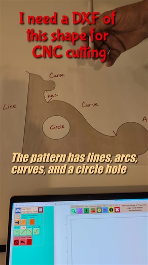 Parts and objects are often made of unusual curves common lines of differing angles, and arcs all used in creative ways to accurately create an outline for cutting. Creating accurate vector files to reproduce parts, objects, and patterns by tracing can be done with features that exactly design the outlines and internal cuts. Logic trace system comes with everything you need to create DXF, SVG, or PDF files to load into CNC, CAD, or graphics design software. A great tool for fabrication and machi