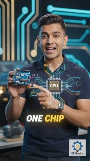 Microcontroller vs Microprocessor — Know This Before Any Interview ⚡ #circuitbasics #eebasics #stem