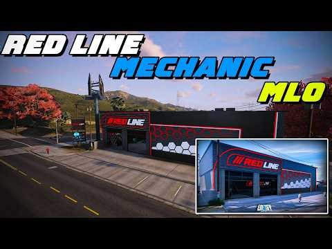 Free Mechanic Shop MLO | Red Line Mechanic MLO | QBCore/ESX | FiveM Tutorial #241