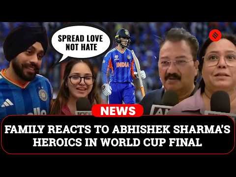 Emotional Moments! Abhishek Sharma’s Family Celebrates His Match-Winning Final vs New Zealand
