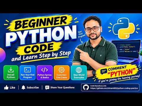 Python for Beginners: How to Write & Run Your First Python Program | Step-by-Step Tutorial